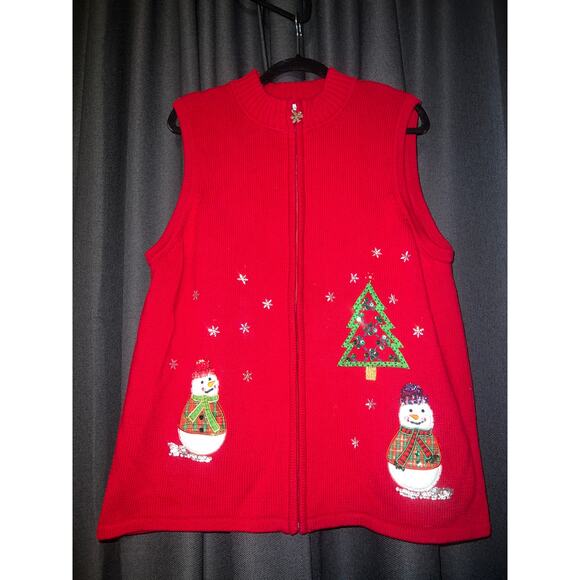 Ugly Christmas Sweater Sweaters - Ugly Christmas Sweater Xmas Vest Size 1X